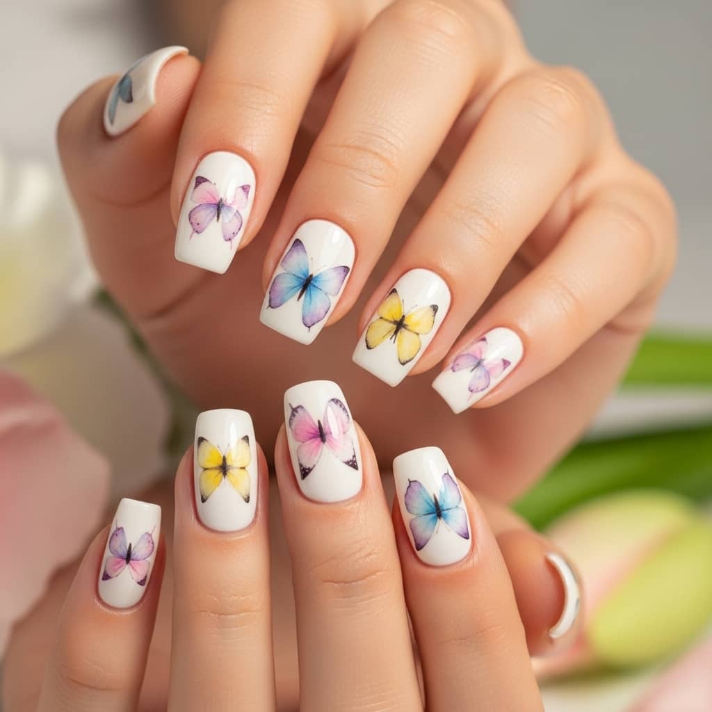 nail art design white base