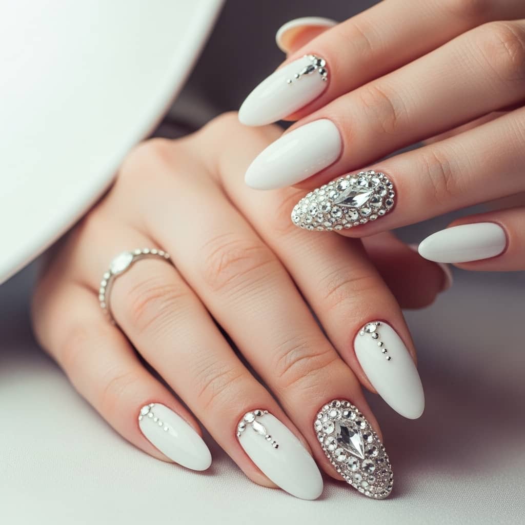 nail art design white base