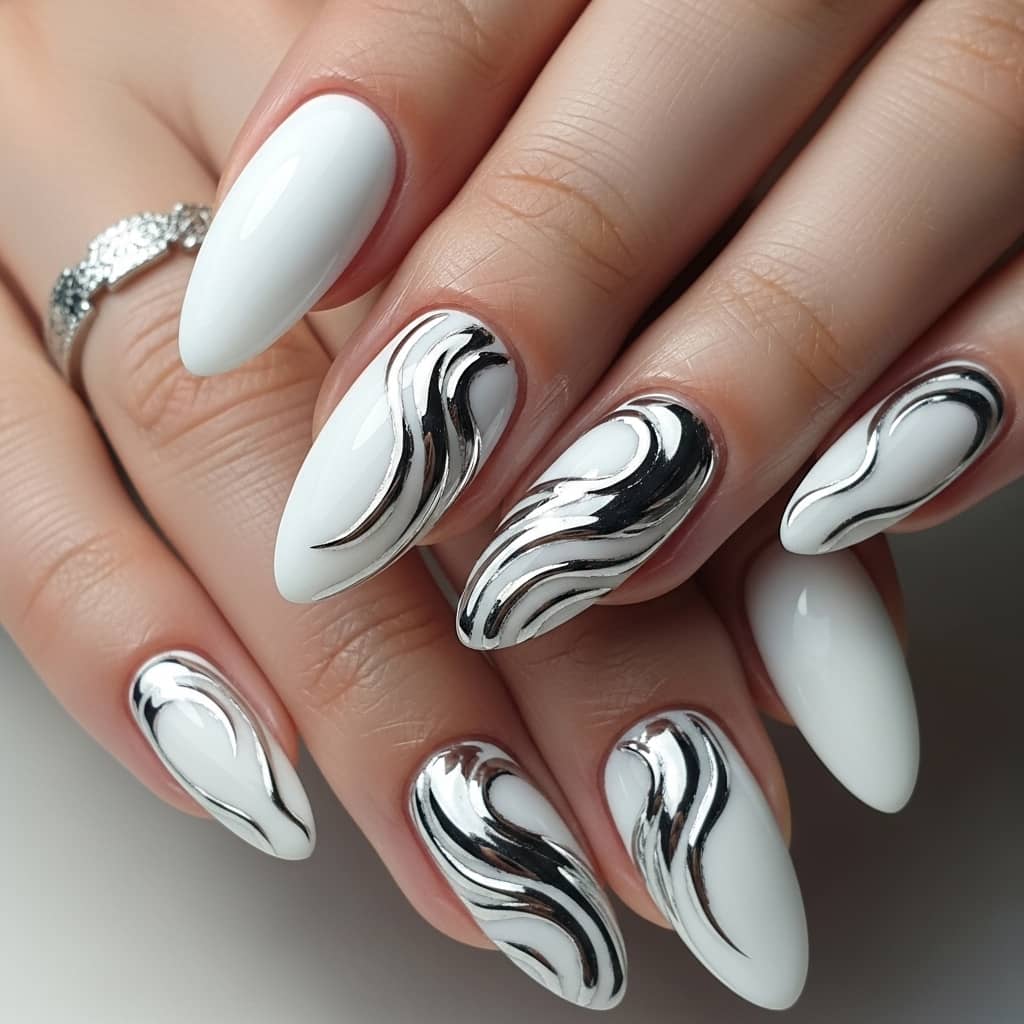 nail art design white base